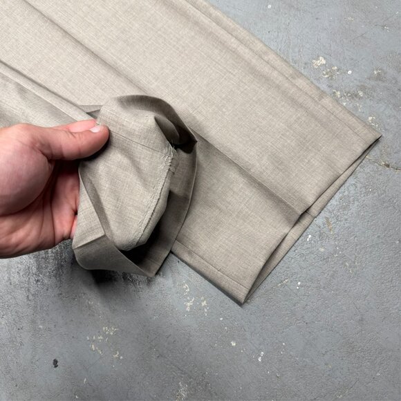 Samuelsohn Dress Pants 130s Wool Trousers Beige Italy Fabric 38x31 - Picture 5 of 8